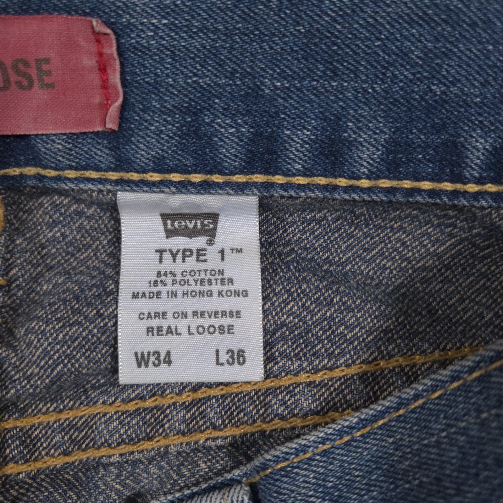Levis Type 1 REAL LOOSE Shorts Mens 34 Blue Denim Cutoff Frayed Distressed Raw