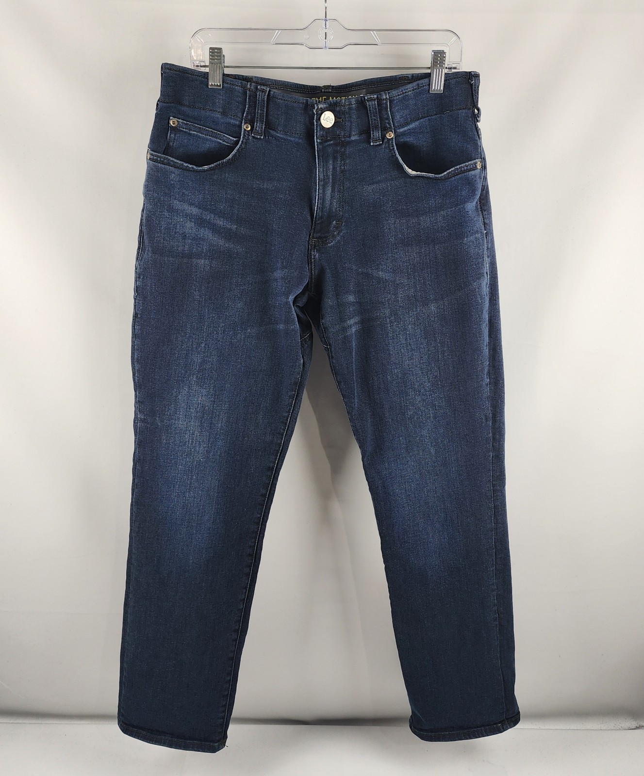 Lee Jeans Mens 34×29 Blue Extreme Motion Performance MVP Straight Leg Denim