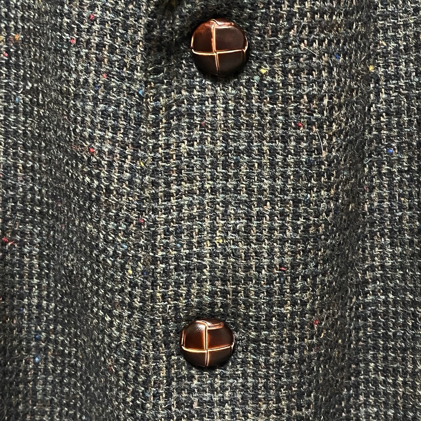 Vtg BOSTON TRADERS Men 44R Tweed Sportcoat Wool Blazer Birdseye Fleck Multicolor
