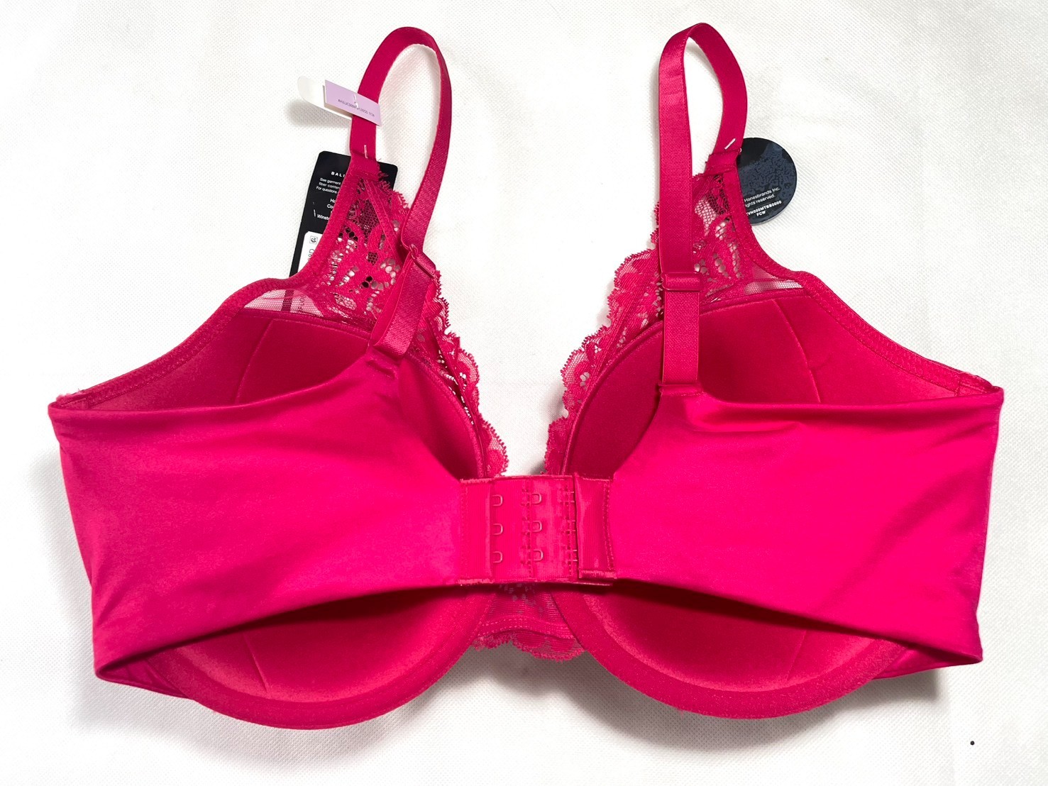 NWT Bali Women’s 38D One Smooth U Comfort Stretch Lace Bra DF0084 Scarlet Berry