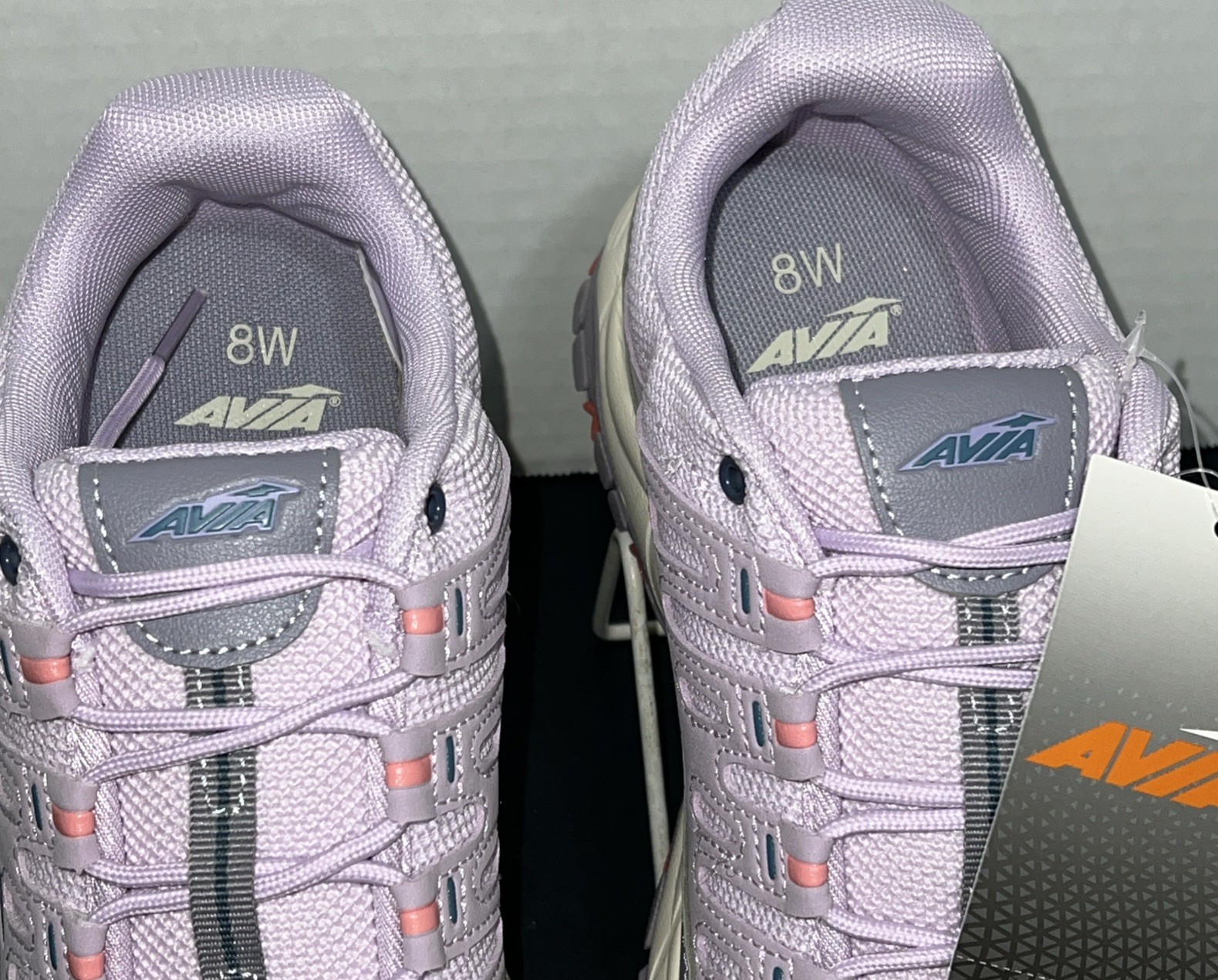 Avia 8 Wide Width Odor Control Lavender Pink/Gray Sneakers for Women – NWT