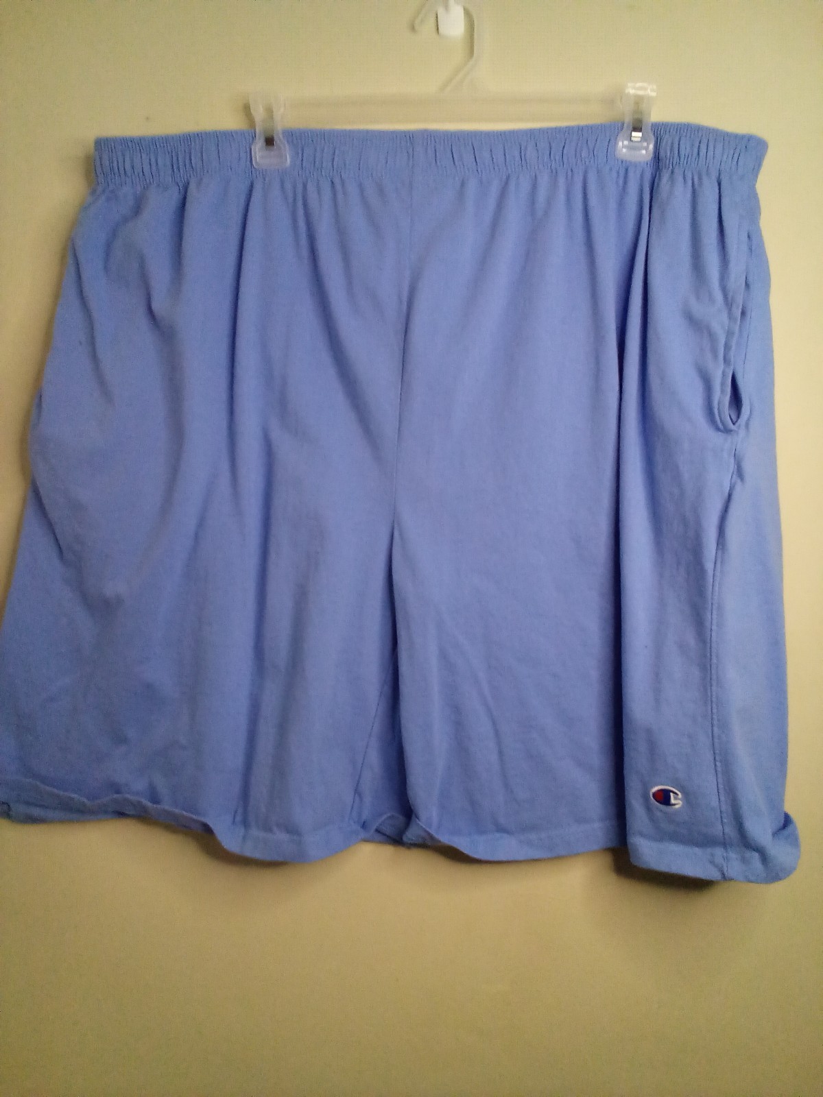 Champion Shorts Men 4XL Casual Elastic Athletic Cotton Blue