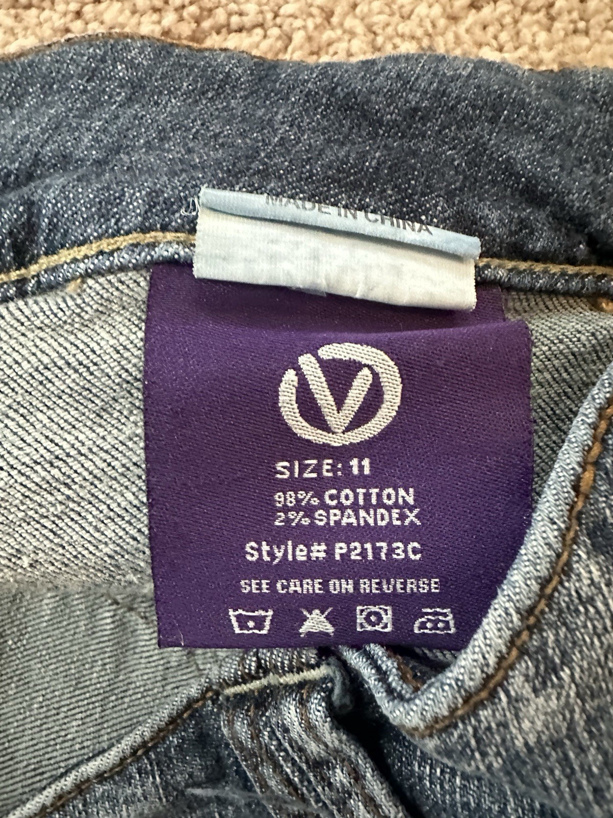 Vigoss Juniors Bootcut Medium Wash Blue Denim Stretch 5-Pocket Jeans Size 11