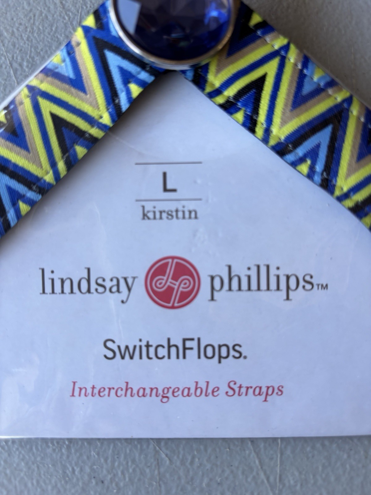 Lindsay Phillips SwitchFlops Interchangeable Straps Size Large Kirstin