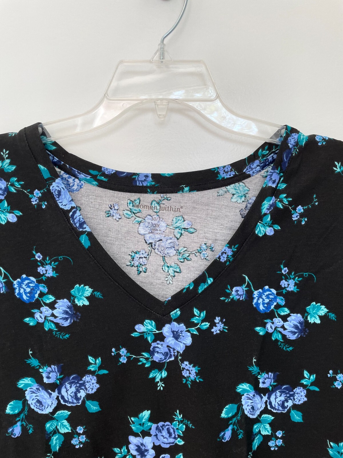 Womens Plus Size Floral Tunic Tee Top 26/28 30/32 34/36 38/40 3X 4X 5X Length 32