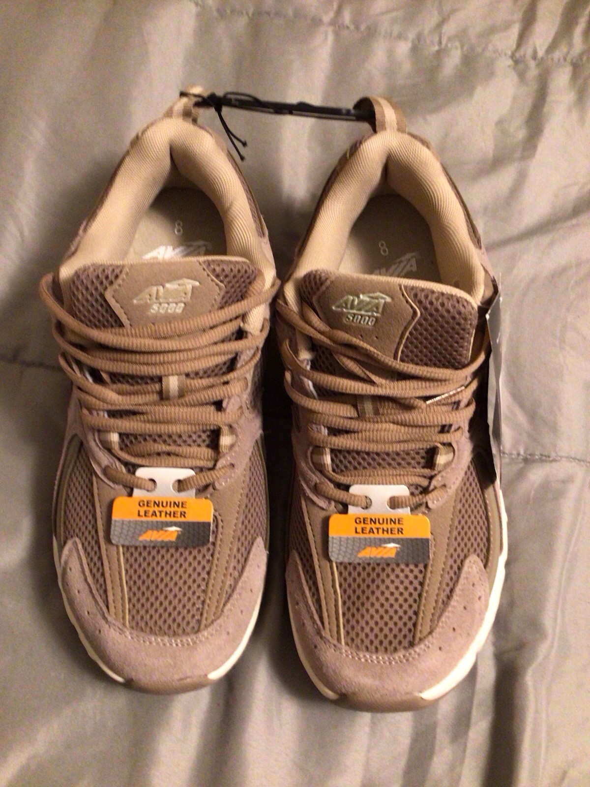 Avia 5000 Men’s Running Shoes Genuine Leather Sz 8 Tan NWT