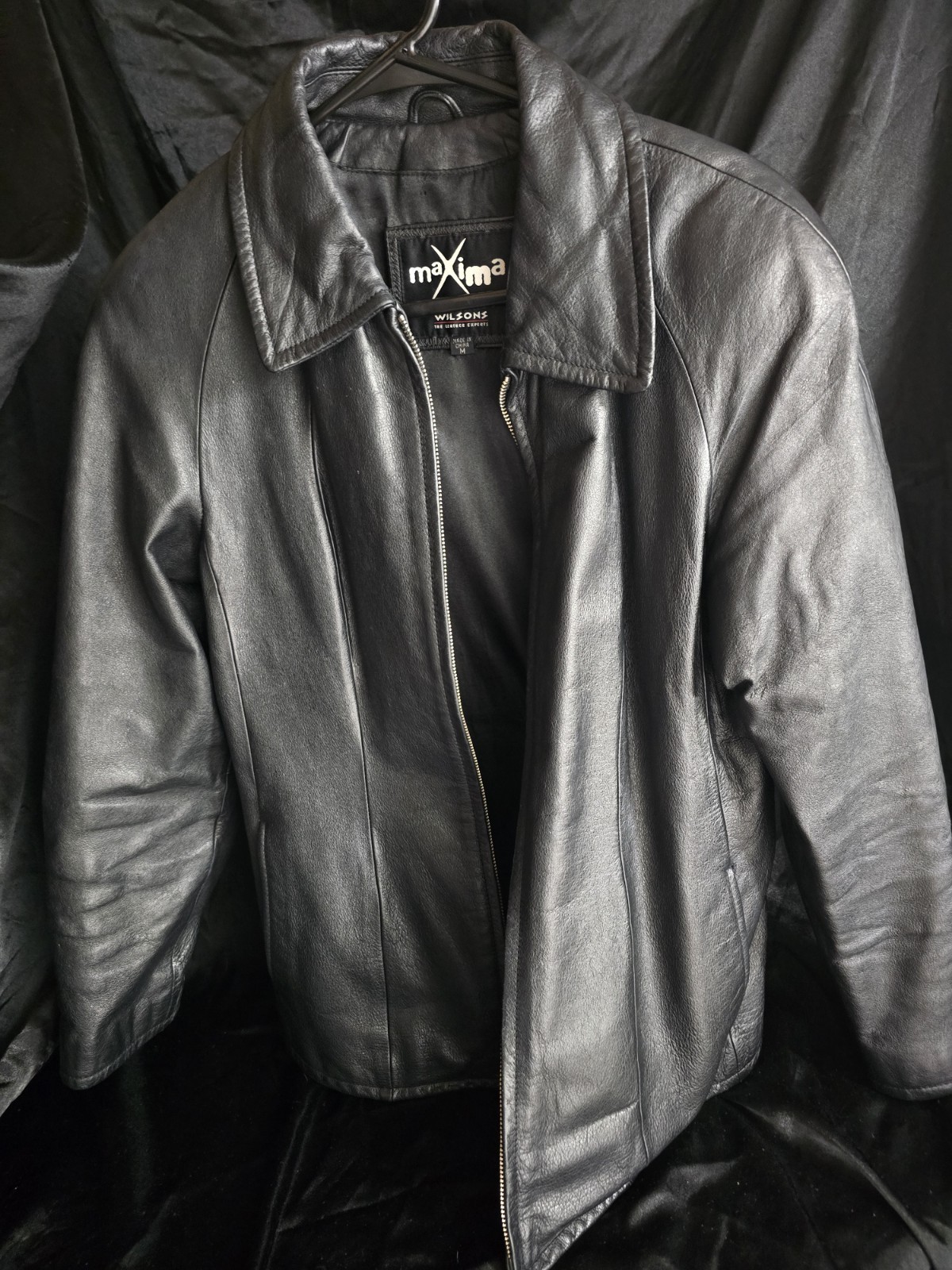 Wilsons Leather Experts MAXIMA Jacket Zip Front Women’s Medium 100% Leather