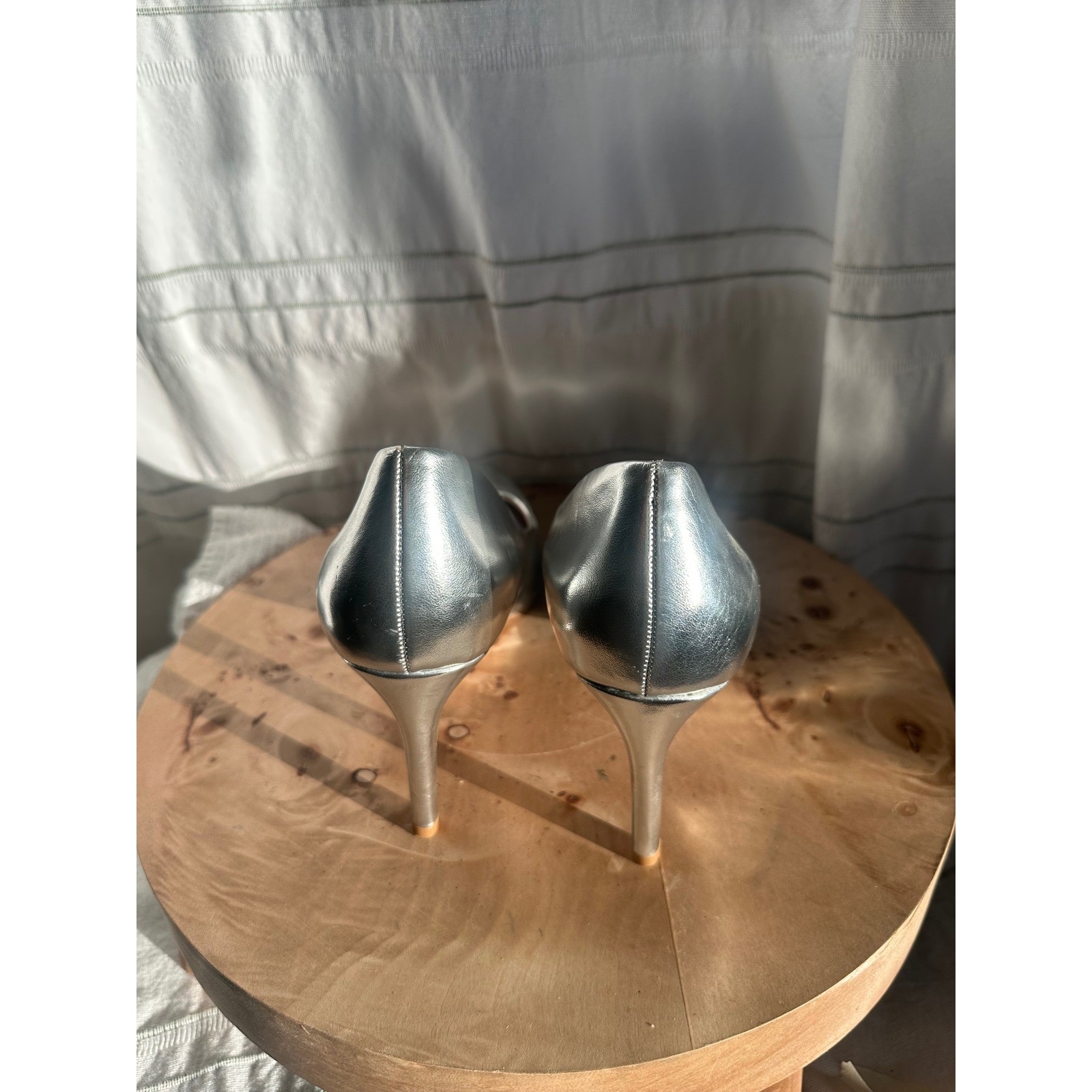 Charles by Charles David Womens Silver Metallic Pointed Toe Pumps Heels Size 10M