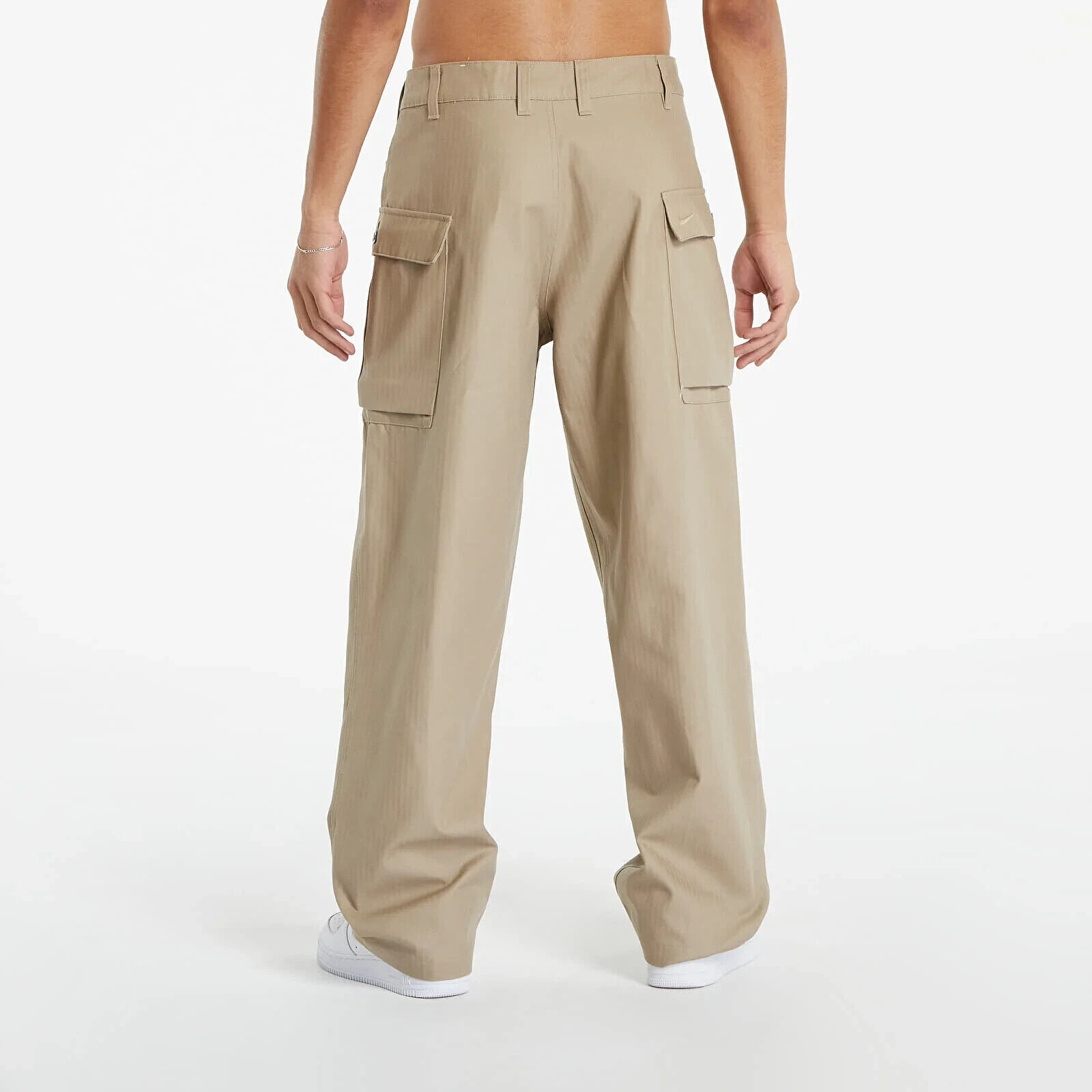 Nike Life Mens Khaki Cargo Pants Size 32 Zip Fly Button Up Relaxed FJ0323 247