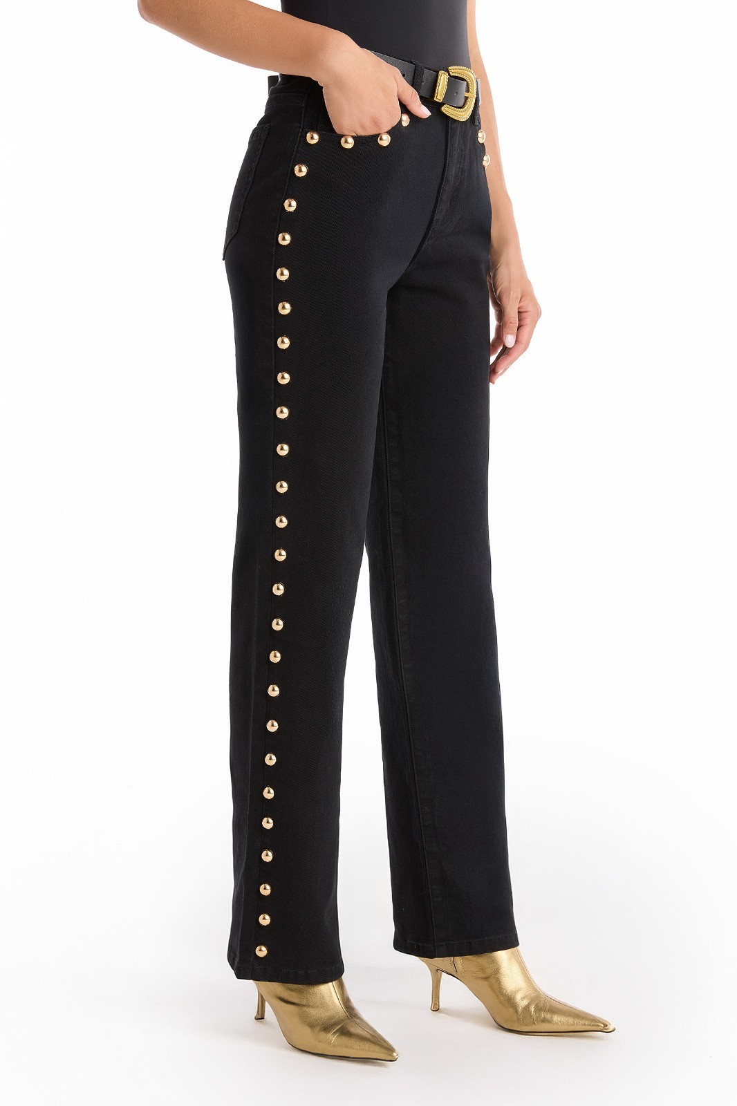 Leah Studded Jean Black Classic THE NOLI SHOP
