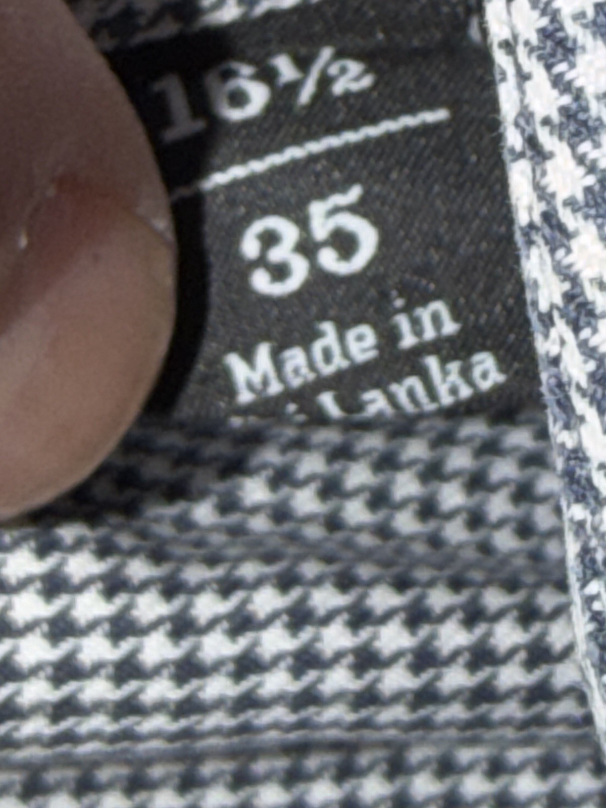 Nordstrom Men’s Shop Smartcare Traditional Fit Dress Shirt Houndstooth 16.5 35