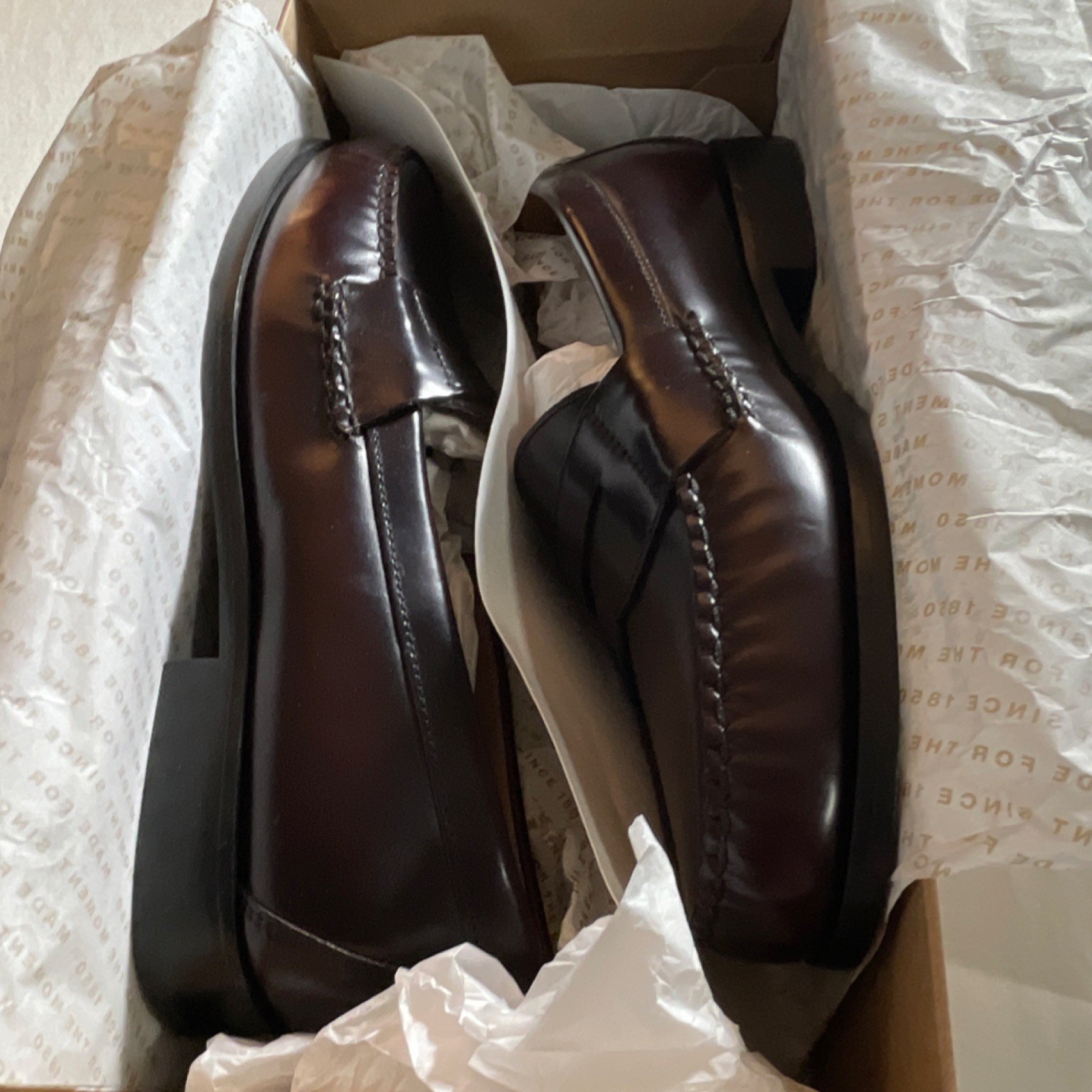 Johnston & Murphy Hayes Penny Men’s Burgundy Leather Loafers 10.5W 15-1093