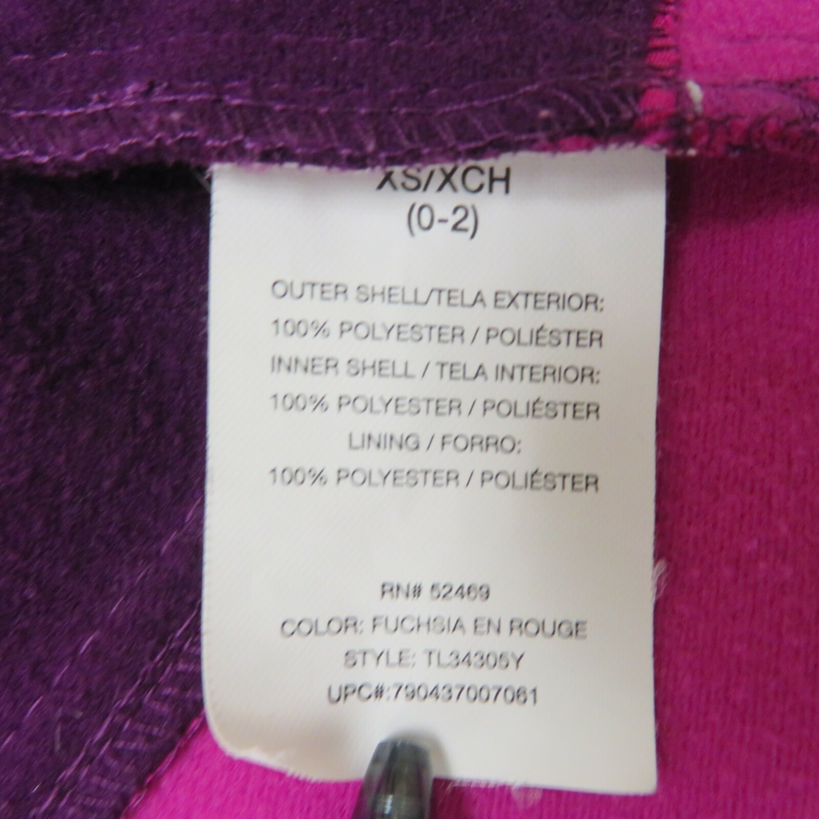 FreeTech Jacket Womens XS 0-2 Purple Pink Coat Hooded Softshell Hiking Rain