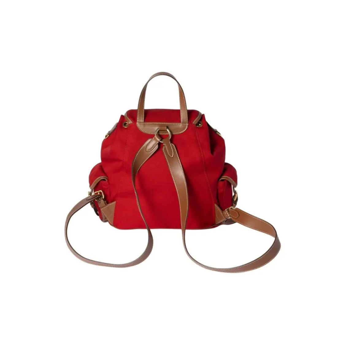 MIU MIU Cotton Backpack Regular Women’s Red Brandy 9.8×4.9×11.6 in