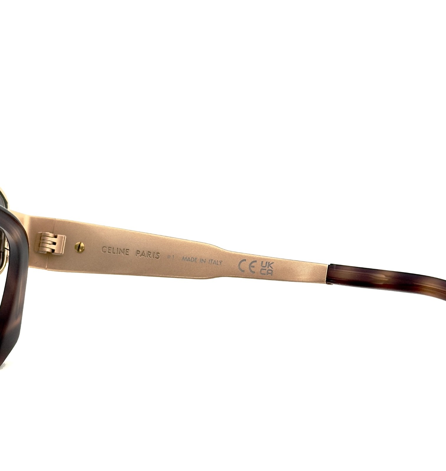 CELINE CL40254U 40254 METAL TRIOMPHE Rose Gold Oval Unisex Sunglasses 28A
