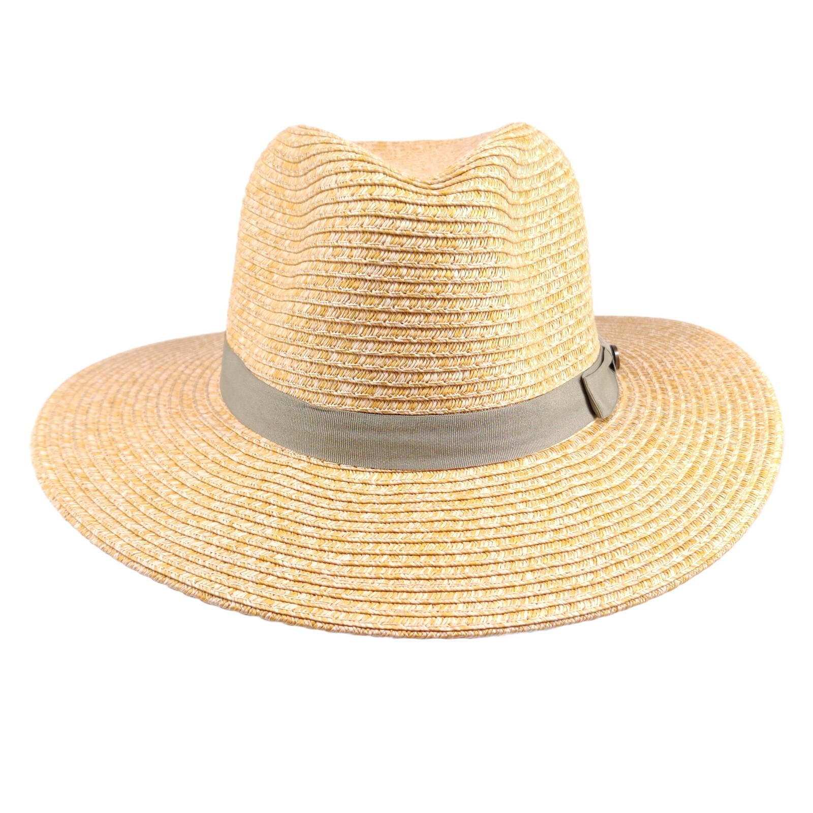 Men’s Natural Tan Safari Hat Woven Paper Straw Outback M-XL Unisex Olive Band