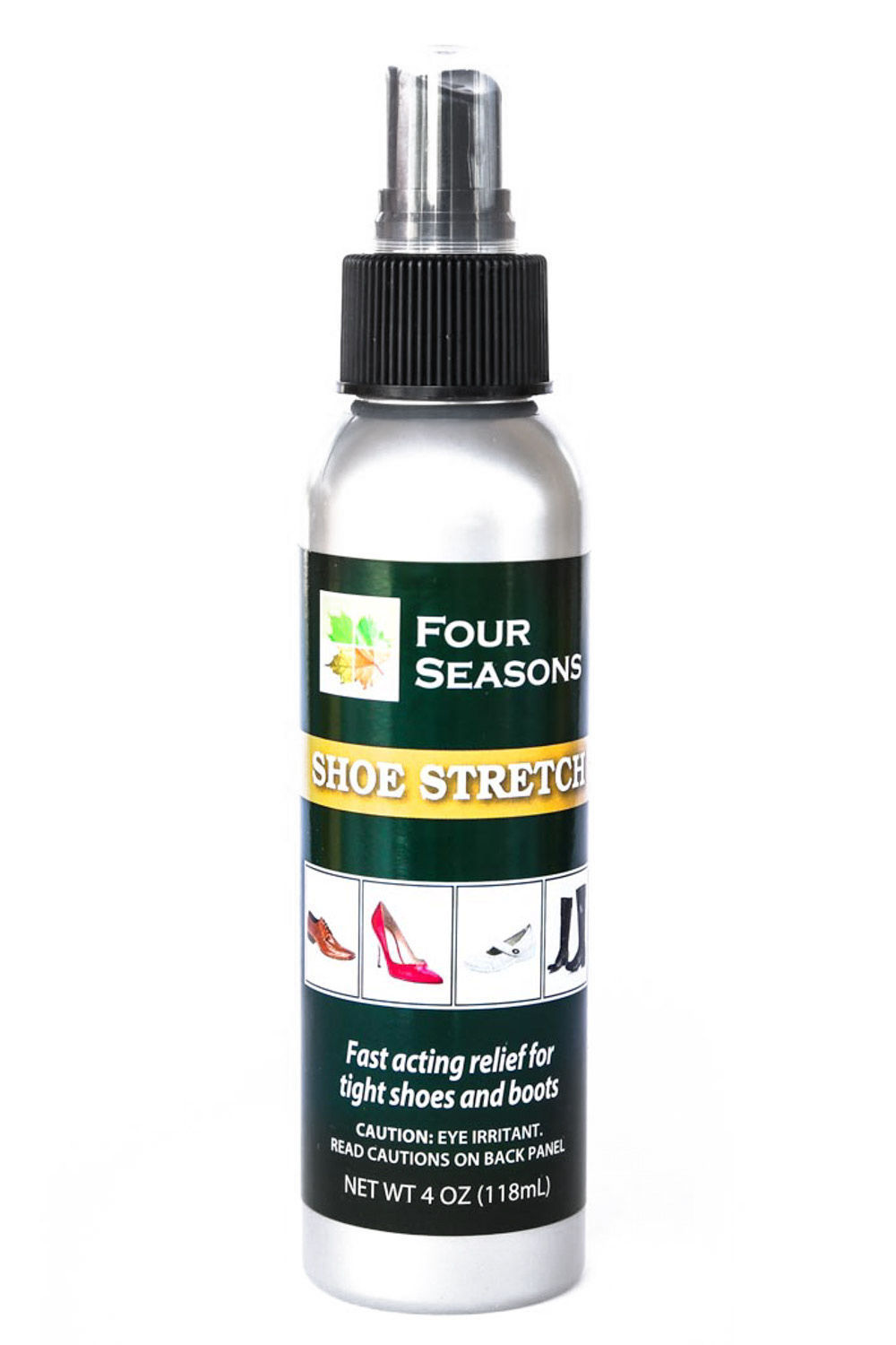 Four Seasons Shoe Stretch Spray – Leather, Suede, Nubuck – 4 oz Pump