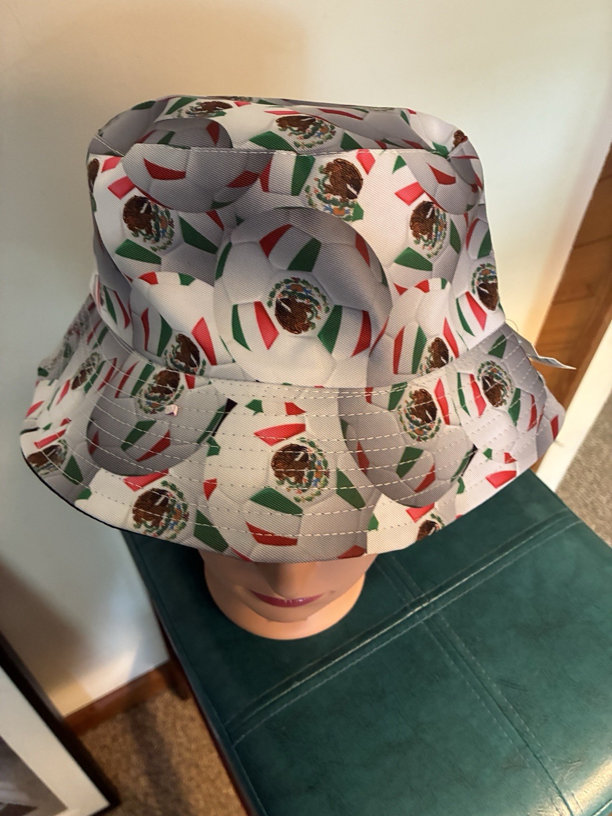 FIFA Men’s Mexico Flag Print Bucket Hat Flags Pattern Multicolor One Size