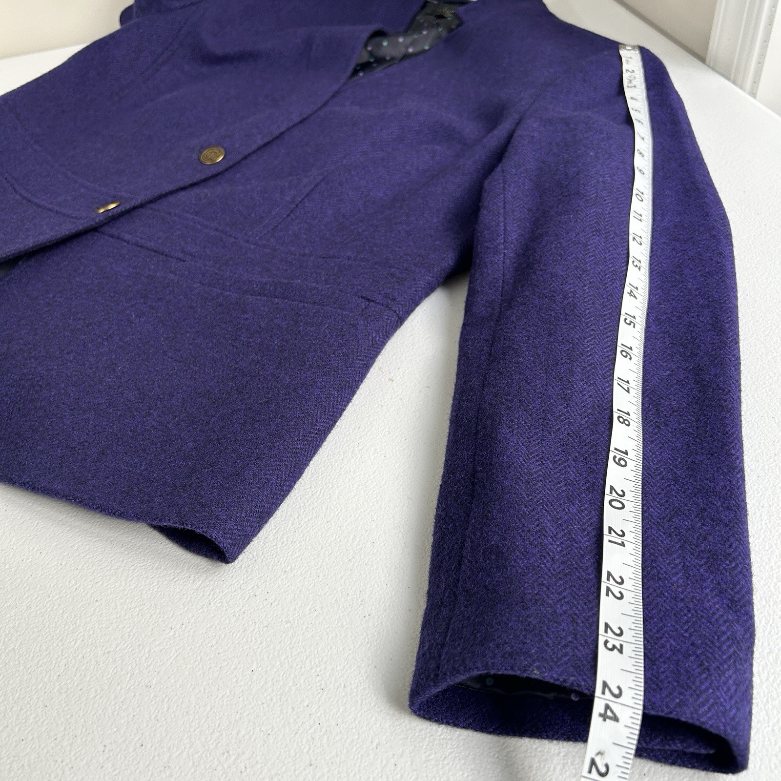 Talbots Quiet Luxury Blazer Jacket Womens 16 Wool Blend Career Preppy Old Money