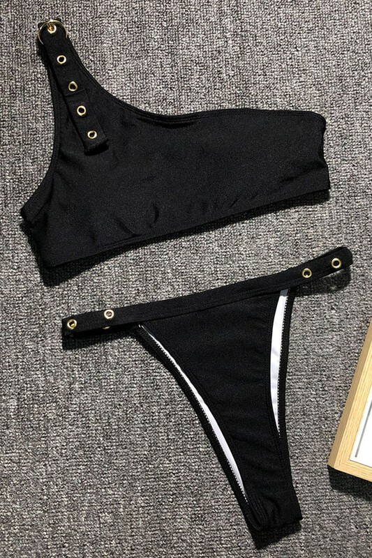 Be fabulous Two-Piece One Strap Bikini “Brooklyn” by Bikini Rebel ©