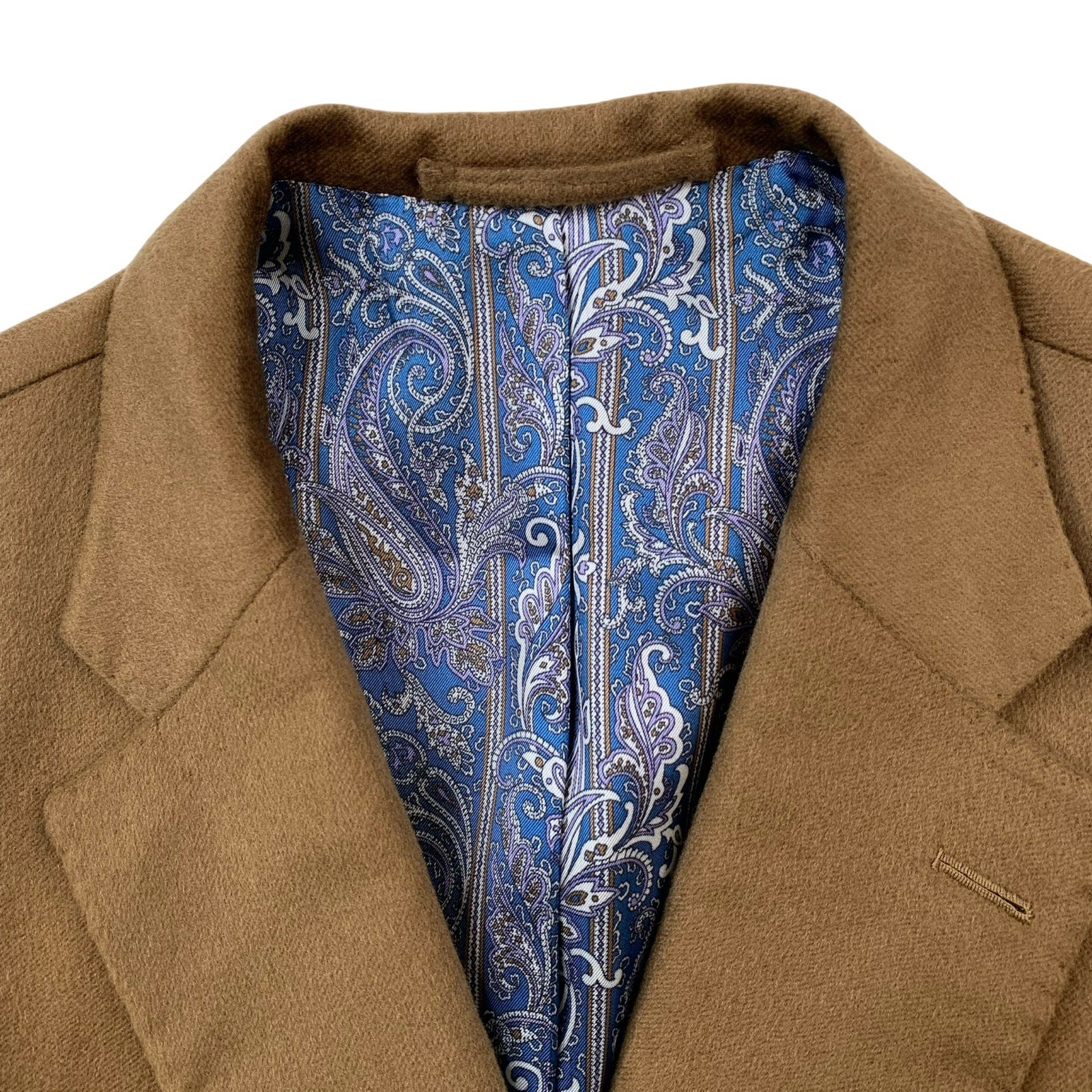 Bespoke 46 S Stephen Kempson 100 % Cashmere Solid Harvest Brown Made England