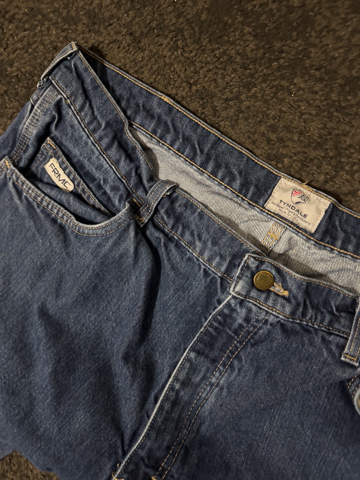 Tyndale FR Flame Resistant Blue Denim Pants W42 L30