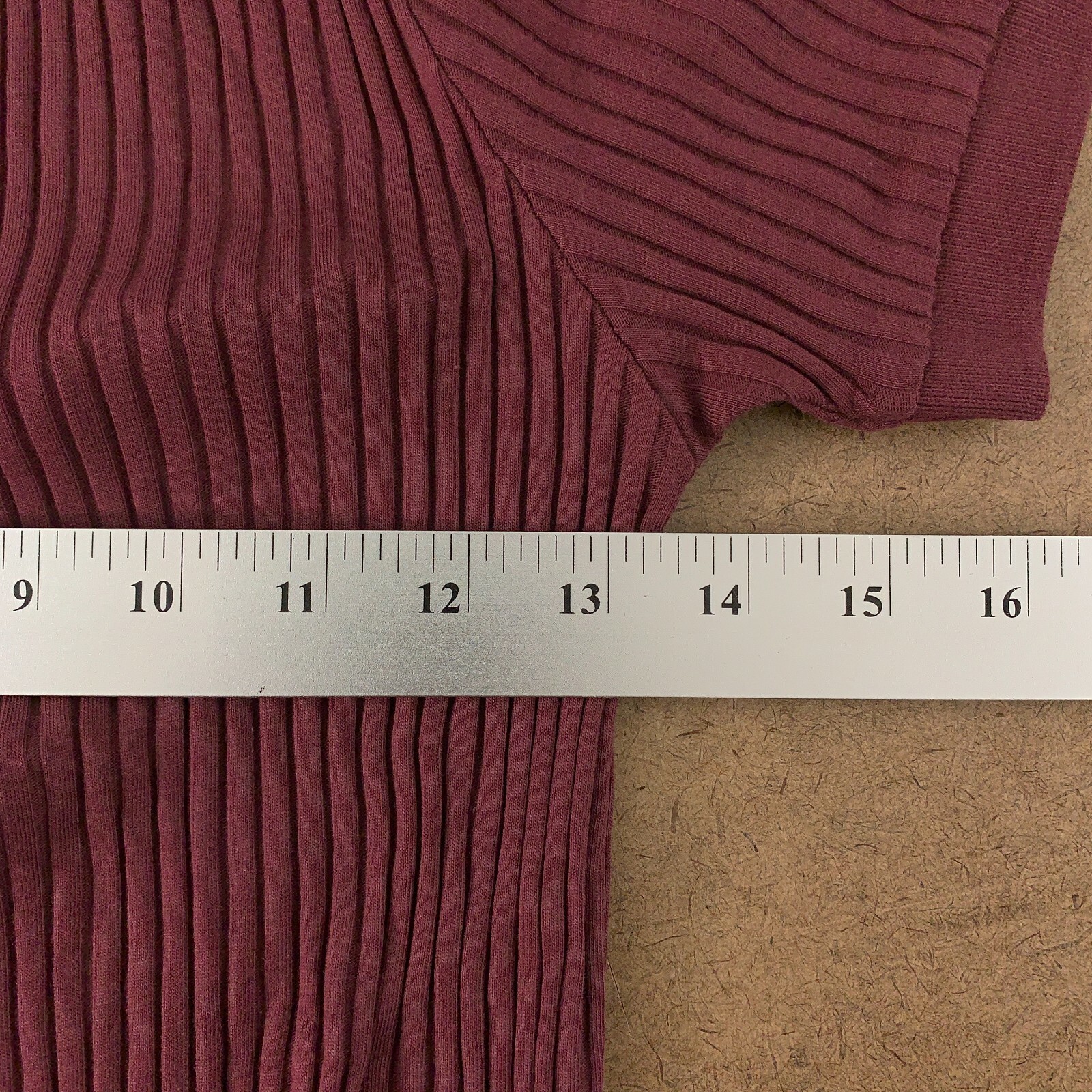ASOS Women’s Size Medium Burgundy Rib Knit Short Sleeve Polo Dress New