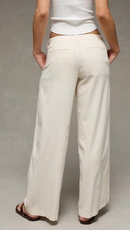 NWT American Eagle AE Low-Rise Linen-Blend Trouser
