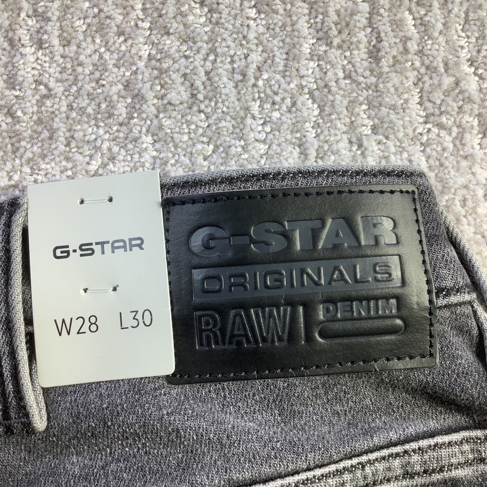 G-Star RAW Airblaze 3D Skinny Jeans 28 x 30 Faded Odyssey Grey Destroyed NWT
