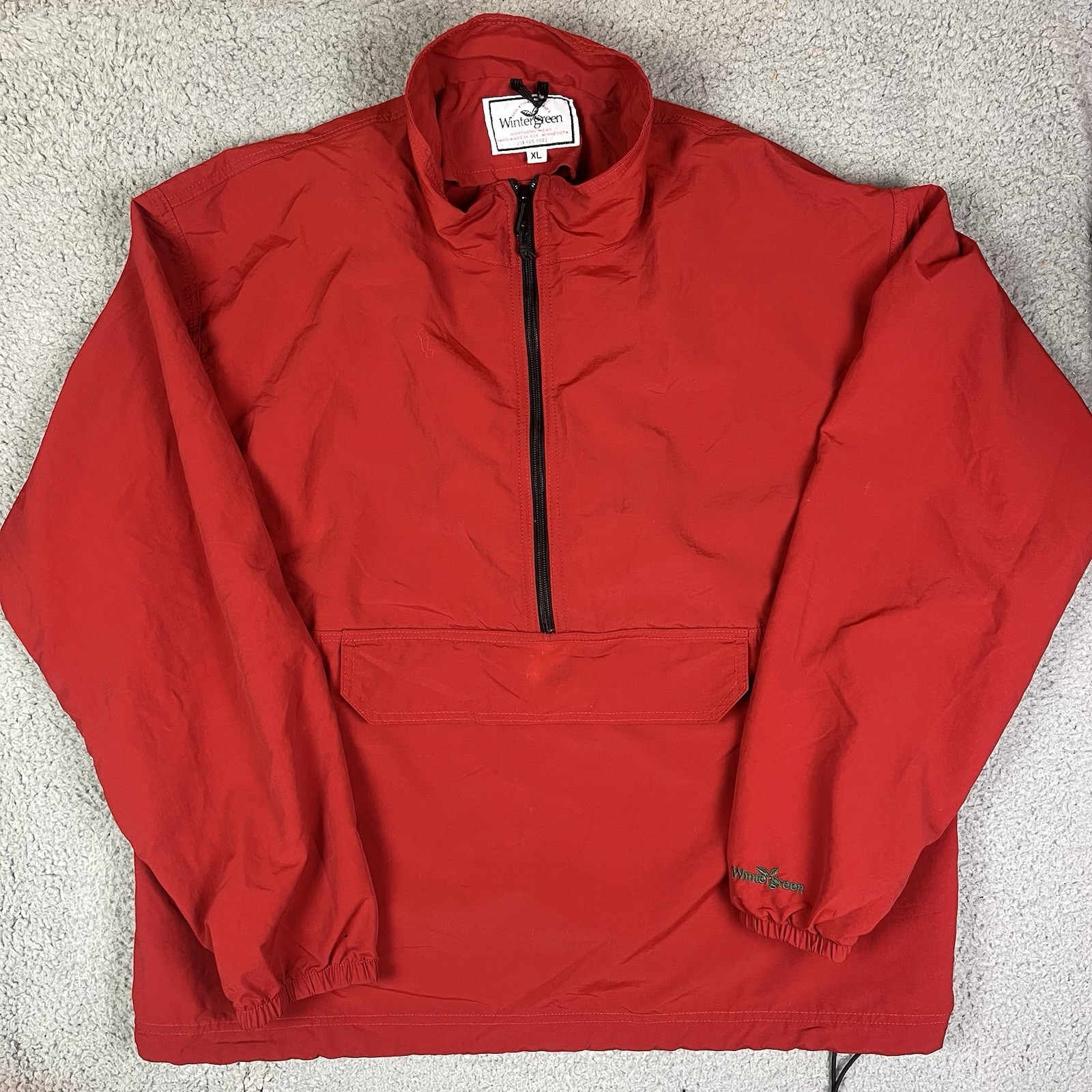 Vintage Wintergreen Northern Wear Anorak Lightweight Coat Red Ely Minnestota