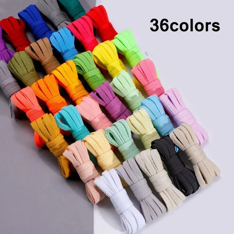 1pair /2PCS Thicken Laces Shoe Athletic String Flat Shoelaces of Sport White Lei