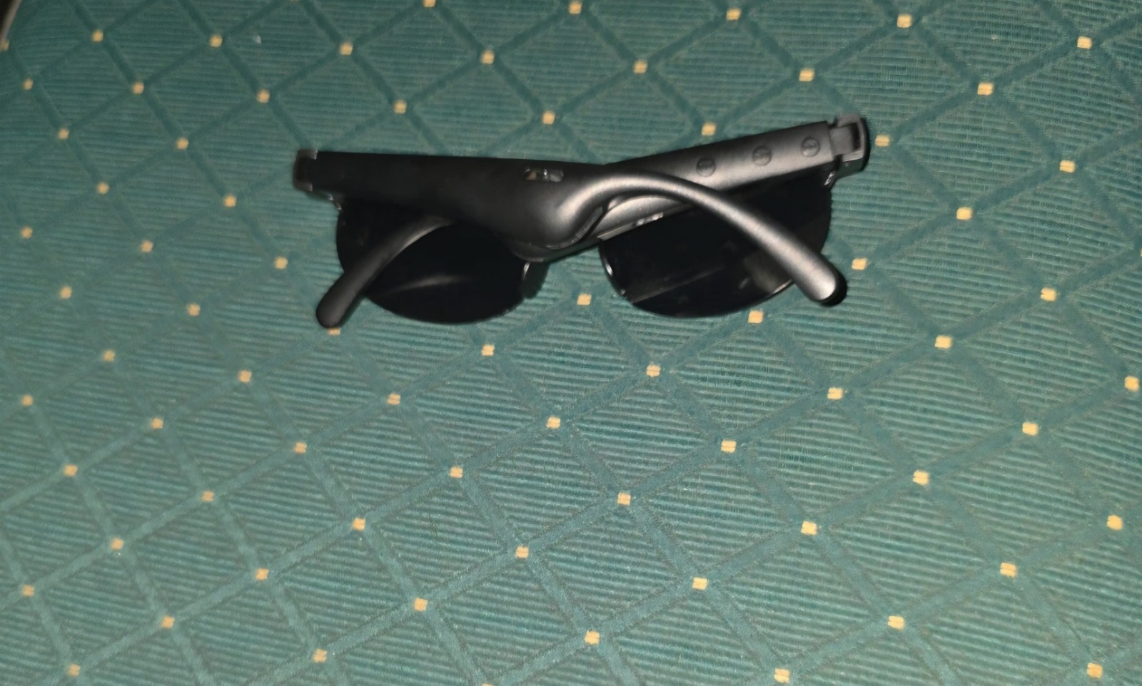 Men’s Wrap Sunglasses Black Frame Black Tinted Lenses With Bluetooth
