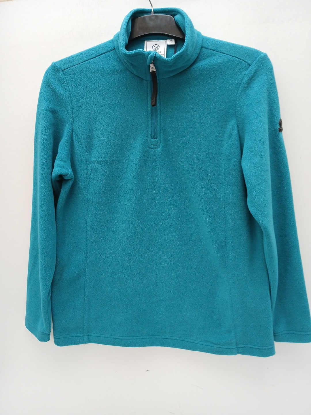 NEW Tog 24 Fleece Jumper 1/4 Zip Pullover in Teal Colour Womens Size 12 P2P 21″.