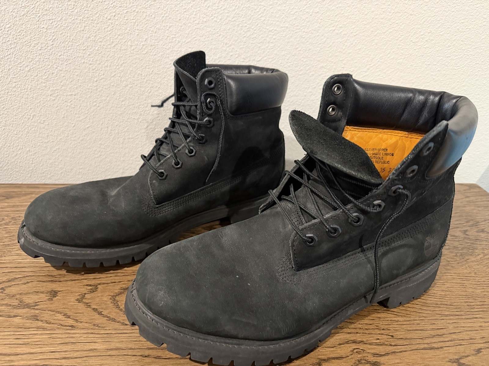 Timberland Men’s 6-Inch Boot 10073 Black Nubuck Size 12m