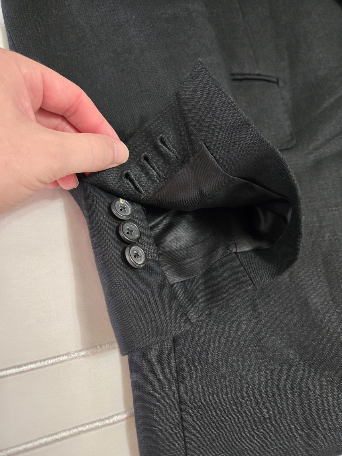Husbands Paris Black Linen Suit EU 48 / 40 US 38 / 30 Gucci Vault Archive Rare