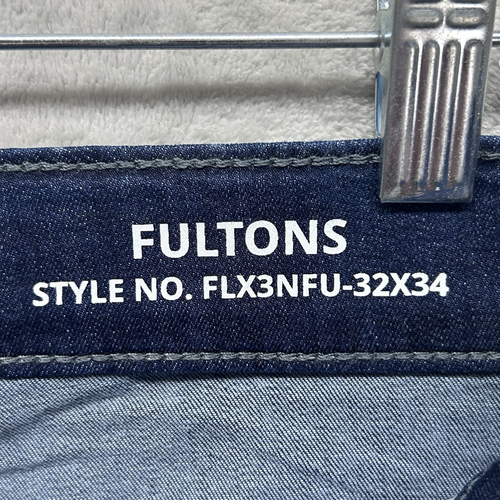 Mugsy Fultons Jeans Men’s 32×34 Blue Denim Stretch 5-Pocket Casual FLX3NFU.