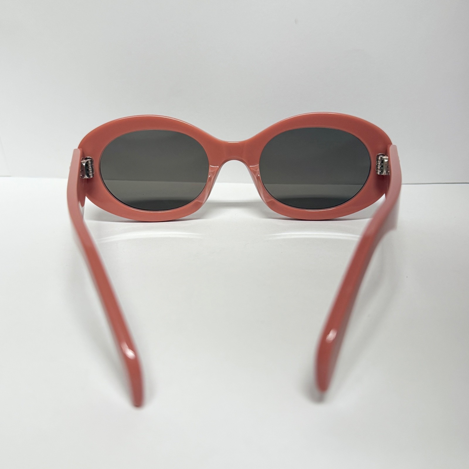 CELINE Triomphe 01 Oval Acetate Sunglasses in Powder Rose CL40194U