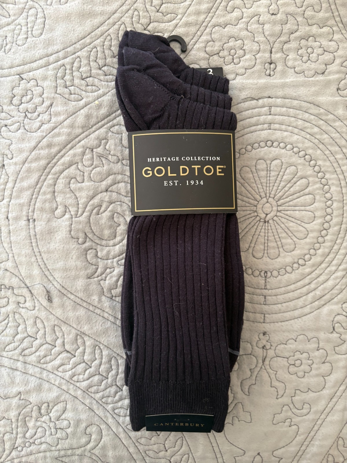 Gold Toe Men’s Socks Canterbury 794S 3 pair Black