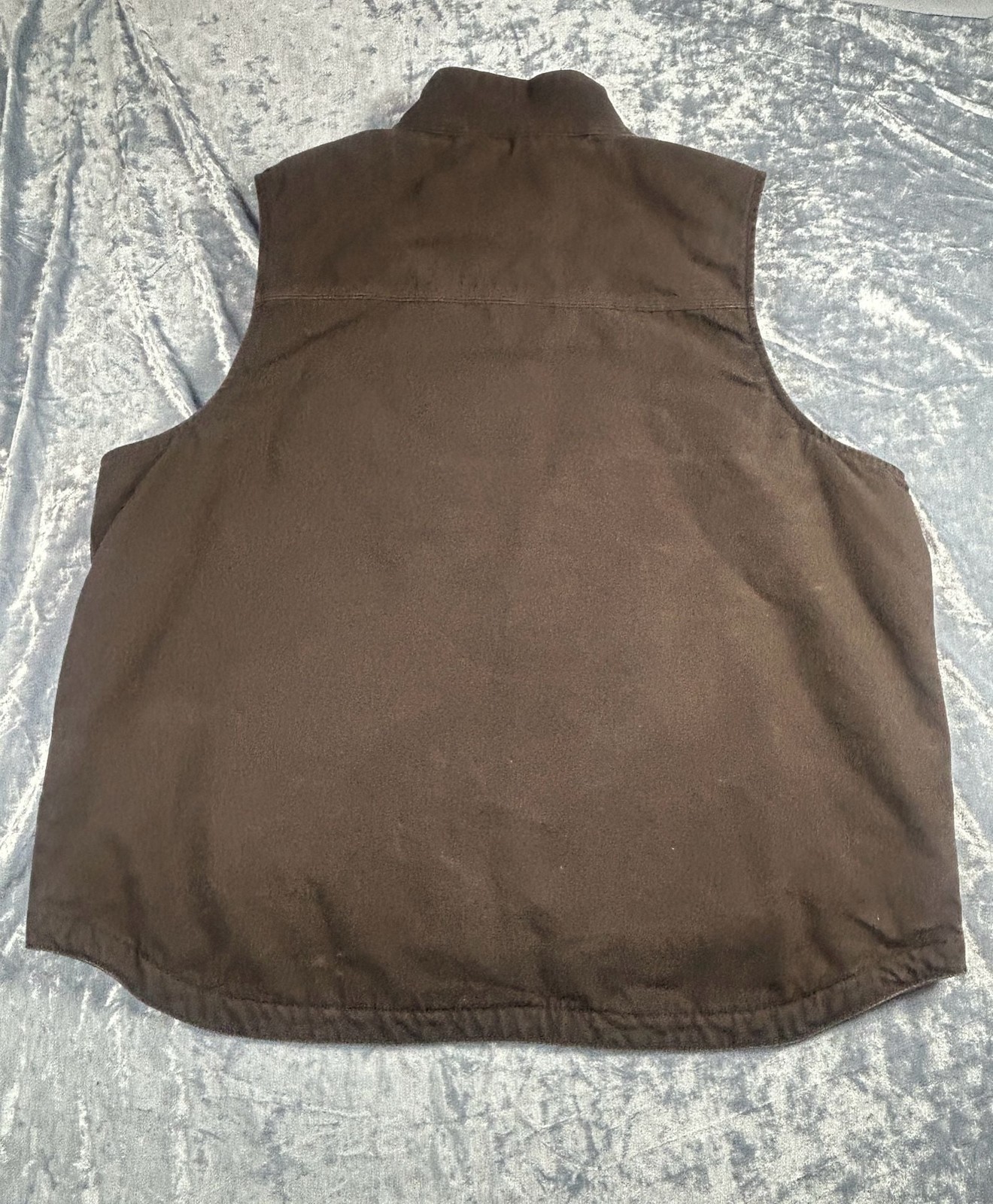 Carhartt Washed Duck Mock-Neck Sherpa-Lined Vest Brown Men’s XL 104277