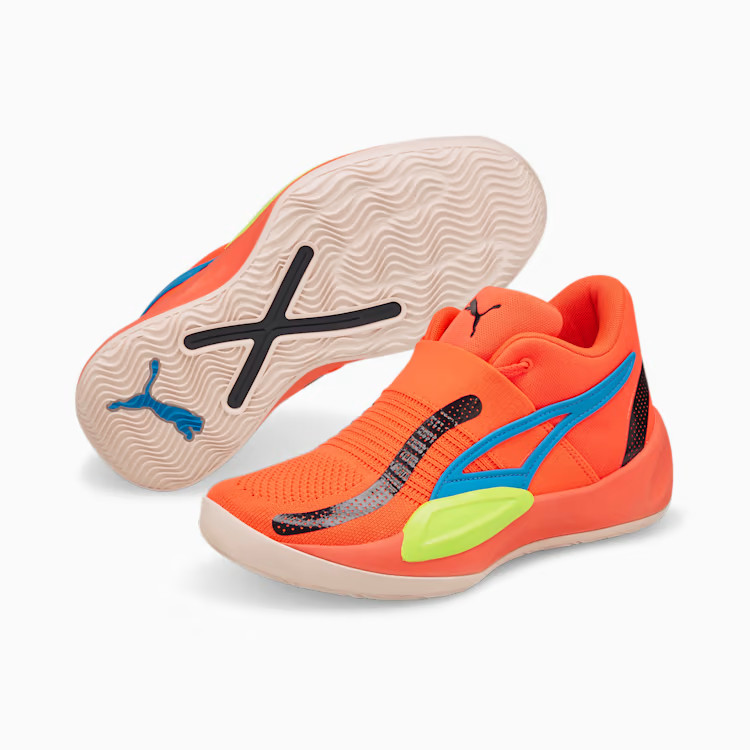 Puma US 16 Men’s Orange Black Blue Yellow Rise Nitro Basketball 377012 04 New