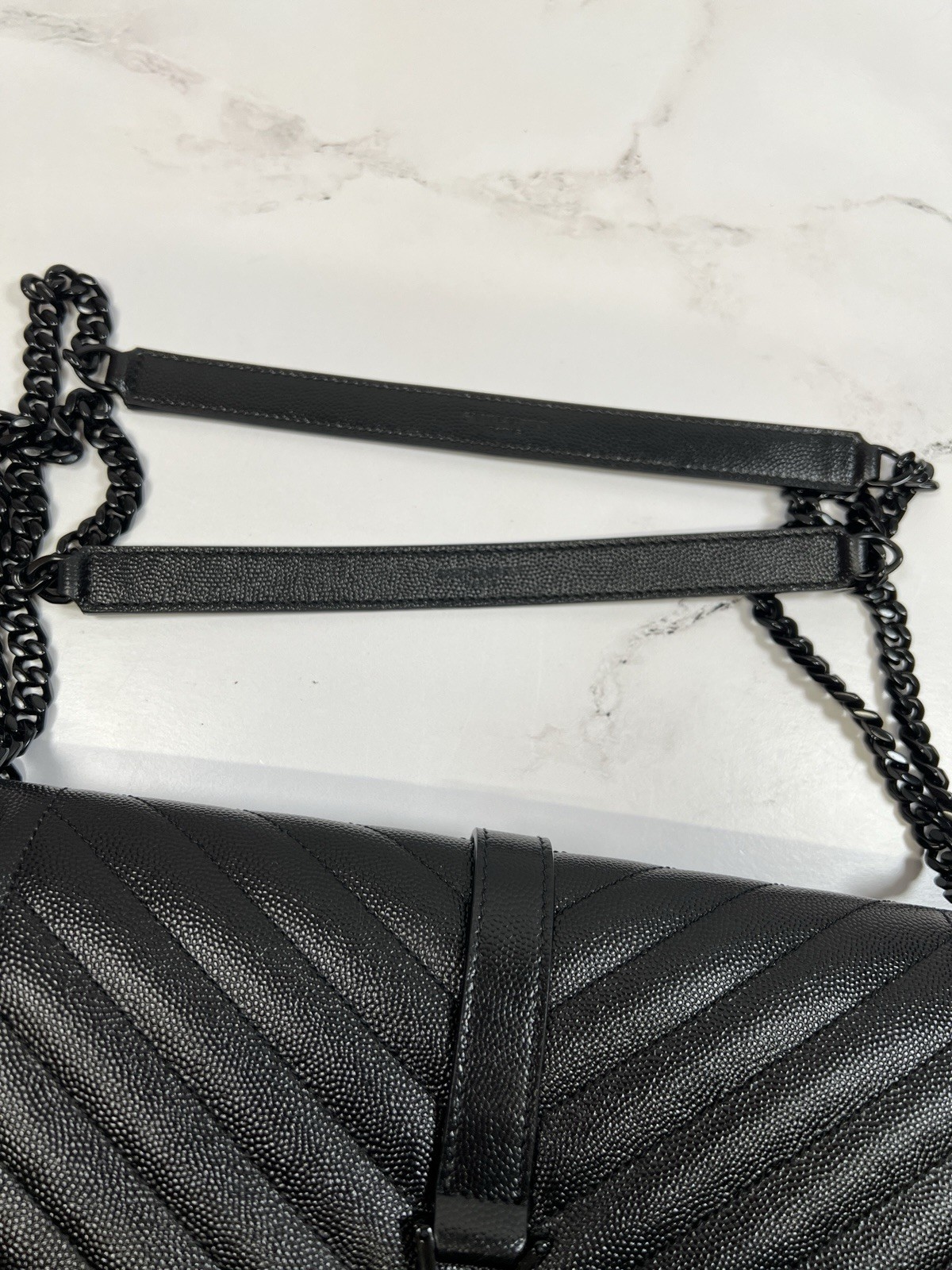 YSL Yves Saint Laurent Mix Matelasse Envelope Shoulder Bag Handbag Purse