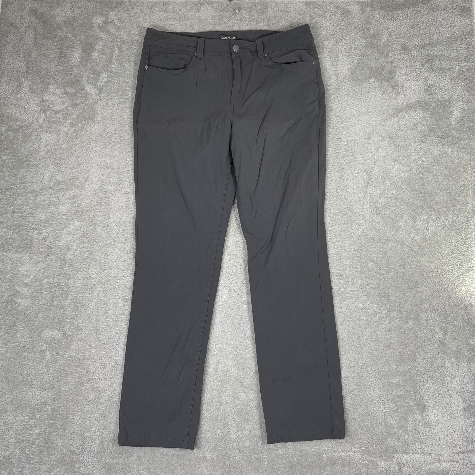 Toad&Co Rover 5 Pocket Lean Pant Mens 33×30 Grey Stretch Hiking Travel Gorpcore