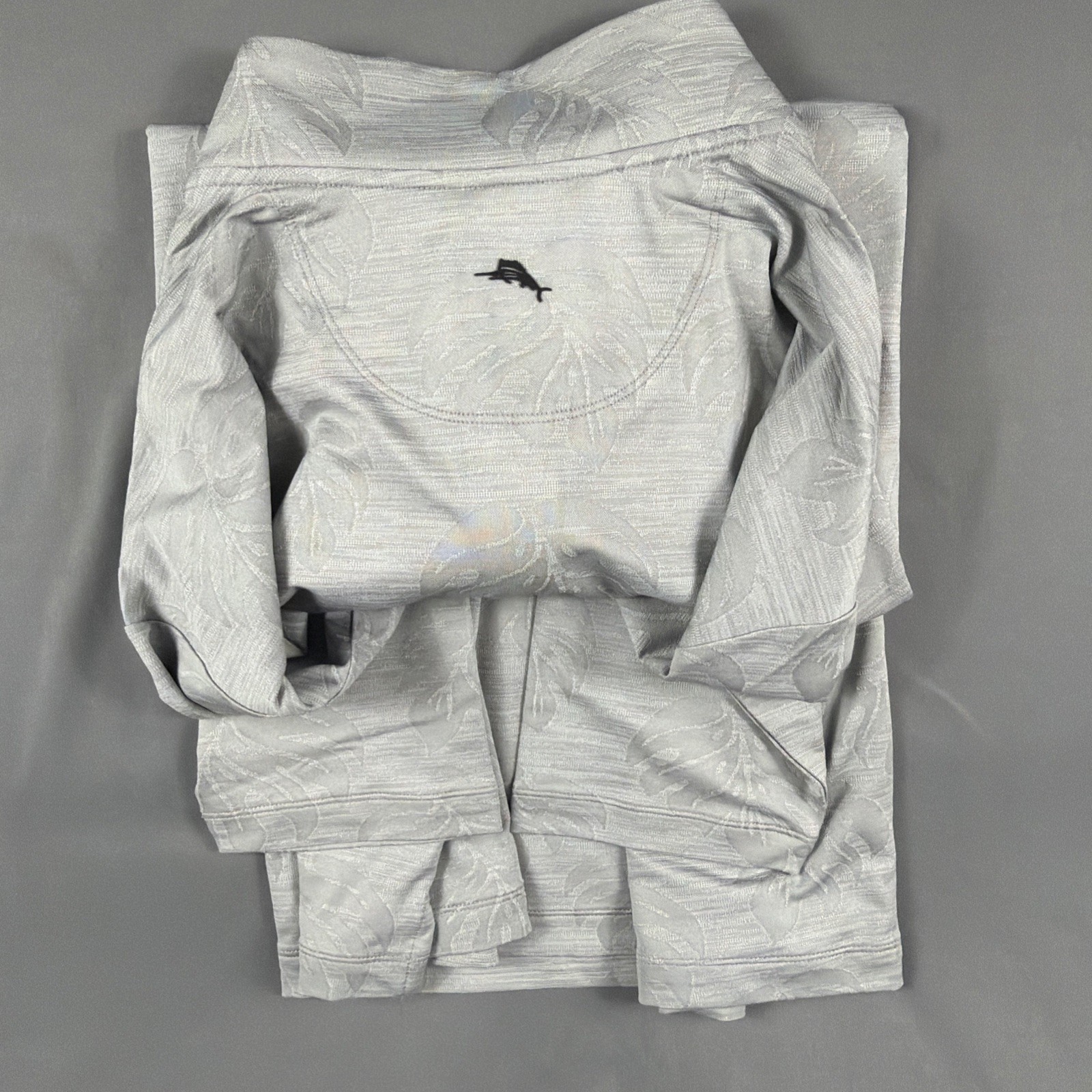 Tommy Bahama Golf Pullover Monstera Fade Print 1/4 Zip 4XLB Gray NWT MSRP $148