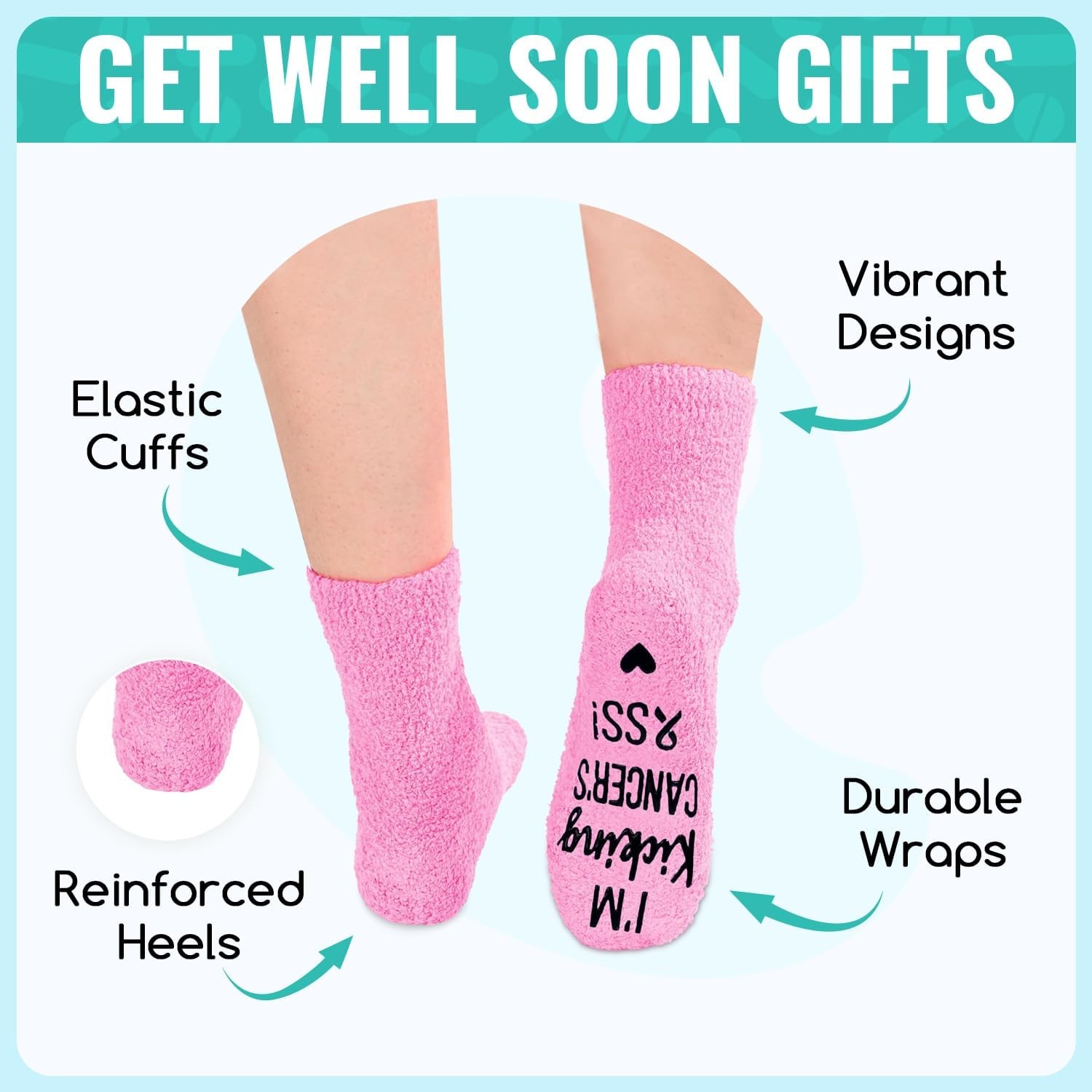 HAPPYPOP Inspirational Gifts for Women – Cancer Chemo Socks for Patient after Su