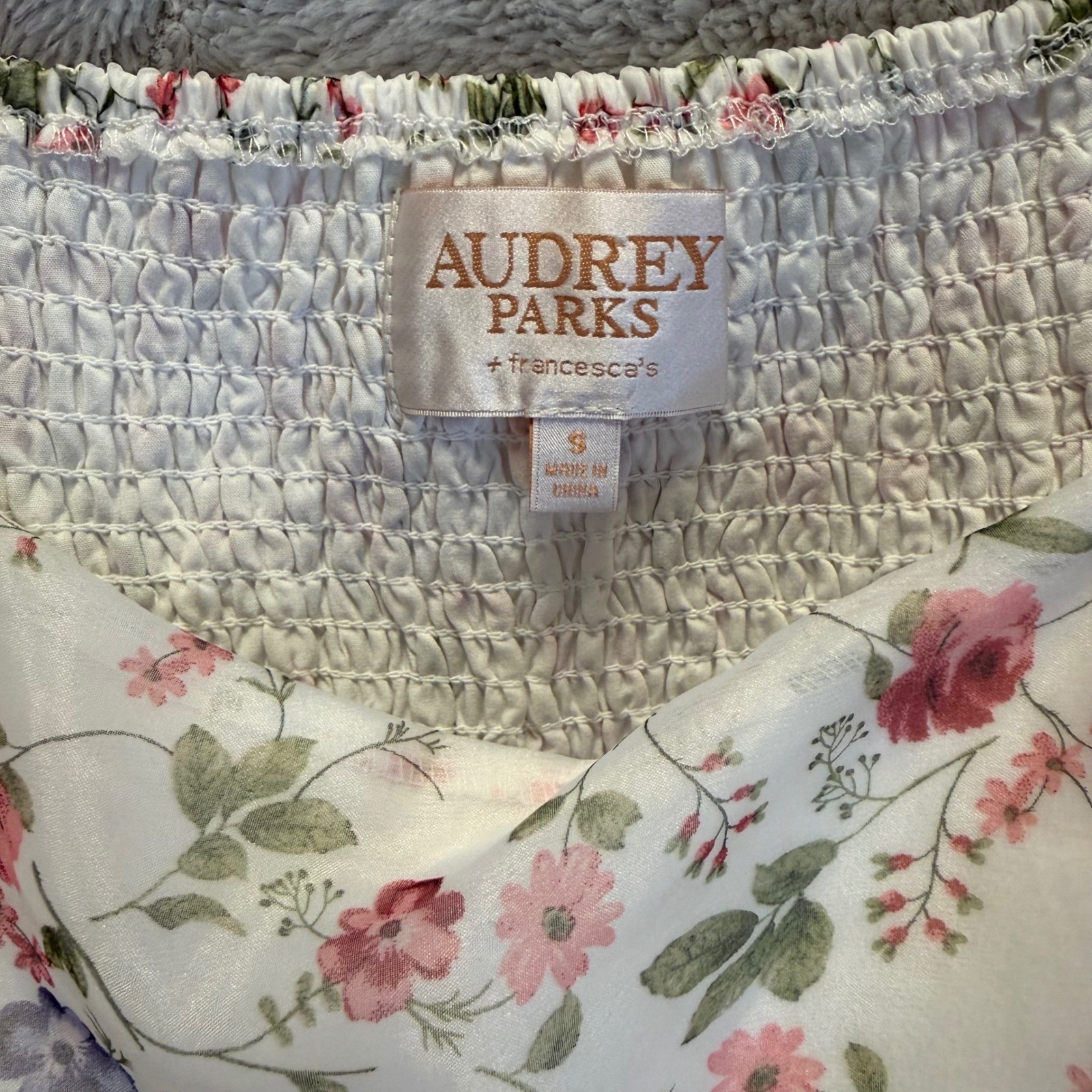 Coquette Cottagecore Floral Puff Sleeve Babydoll Dress Milkmaid Audrey Parks S