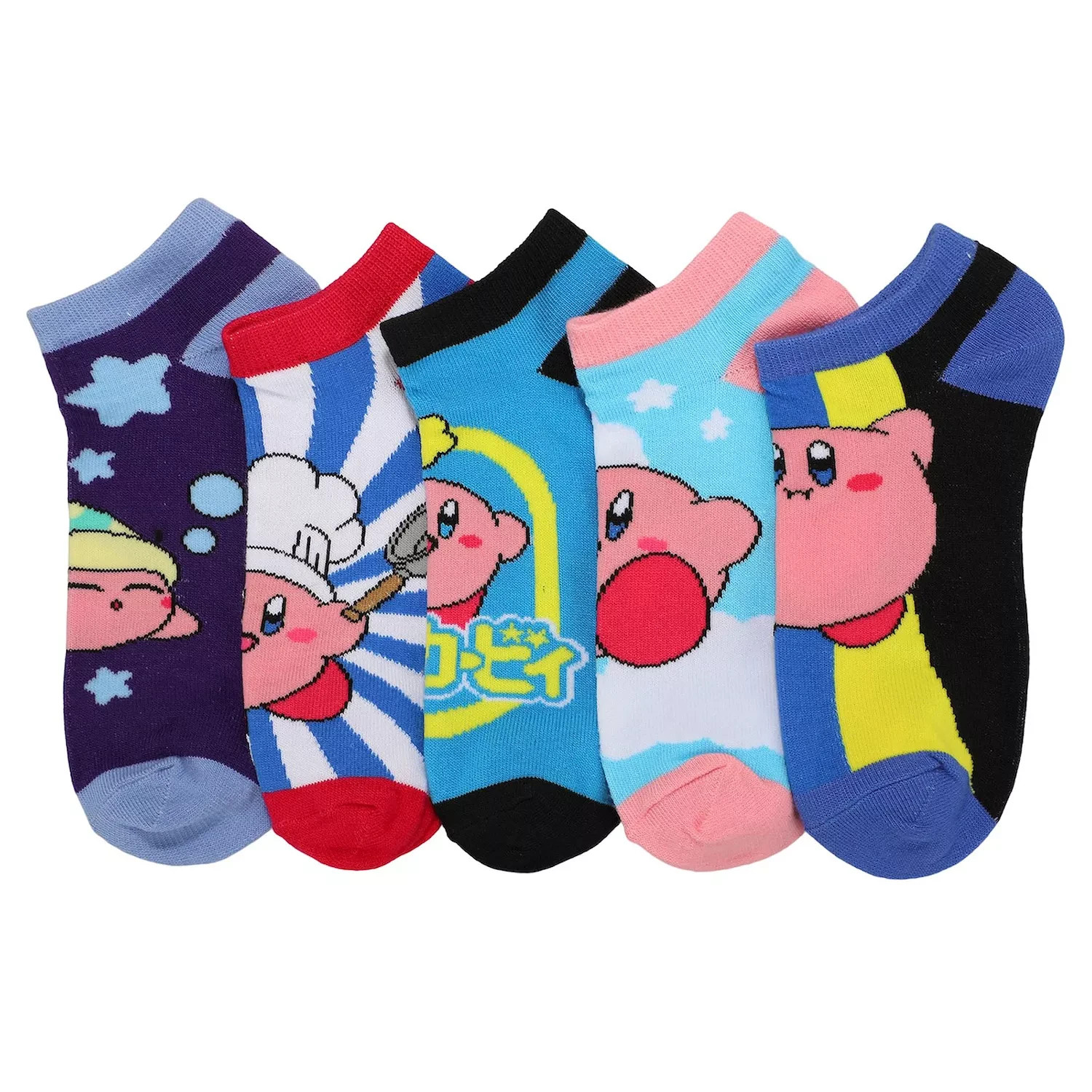 Nintendo Kirby Character Art 5-Pack Women’s Ankle Socks