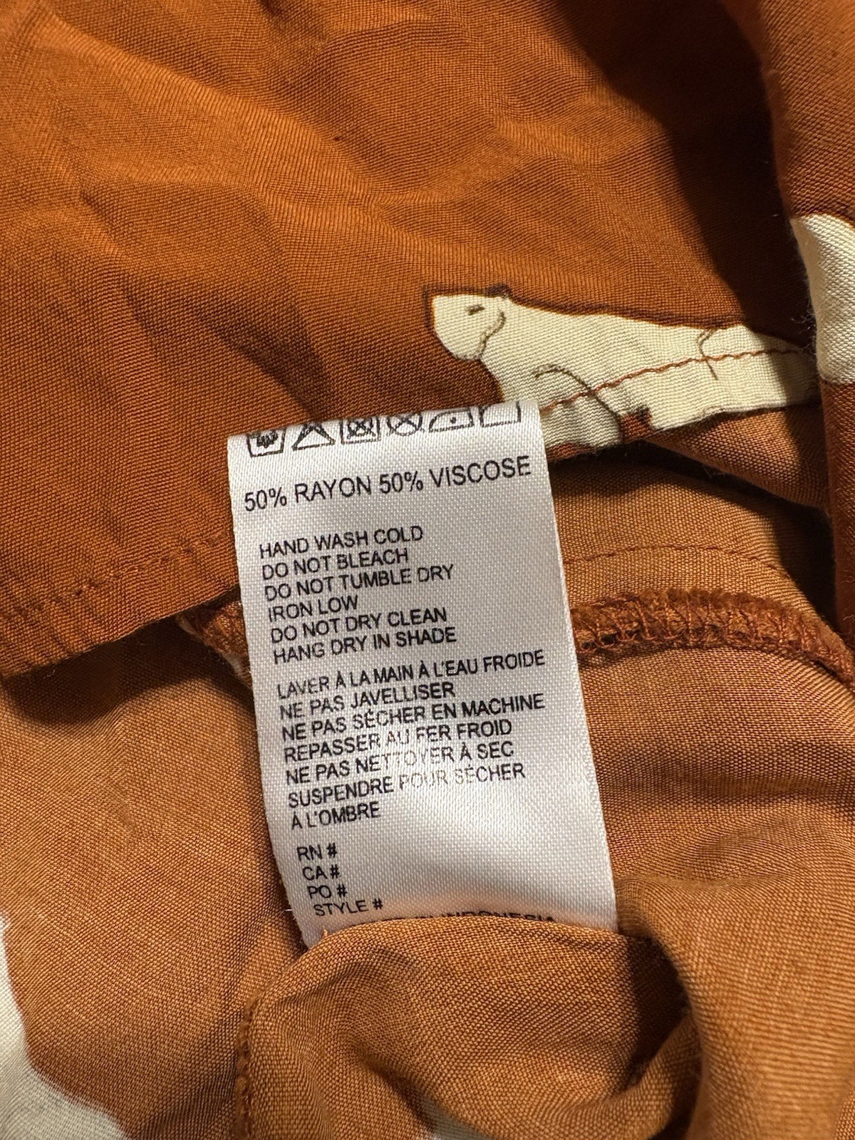 Rue Stiic Terracotta Panther Dress (Size S)