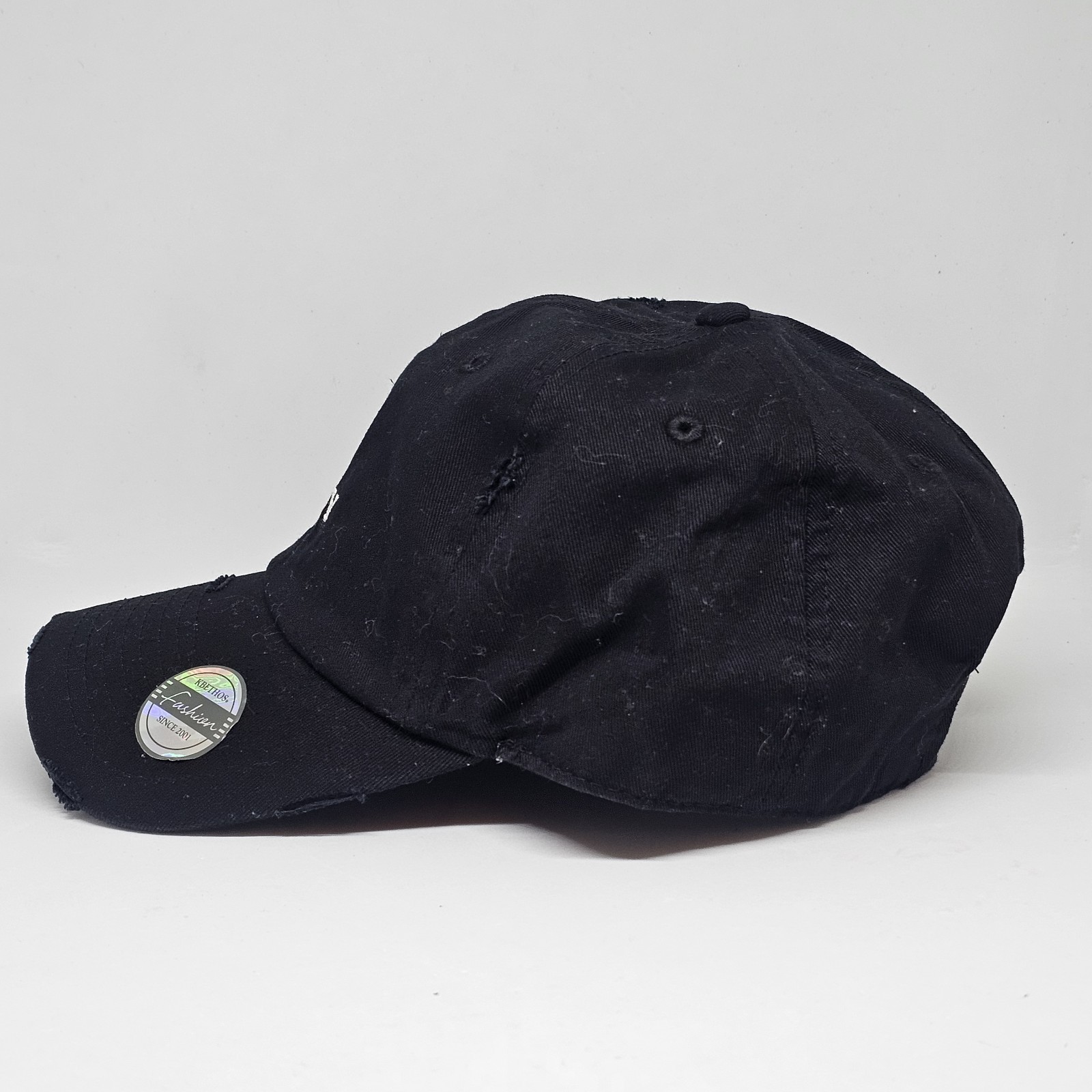 KBETHOS Royalty Distressed 6 Panel Hat Black NEW