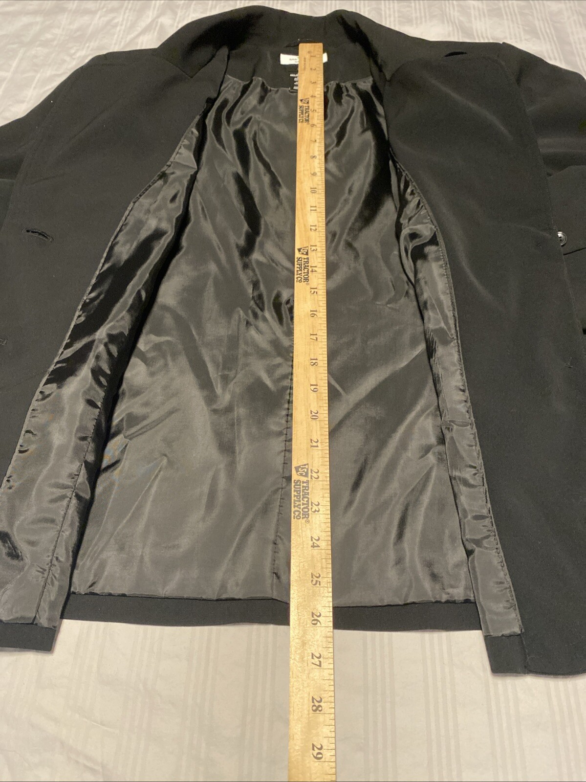 East 5th Size 22P Black Blazer Nanotex Fabric Business Travel Single Breasted
