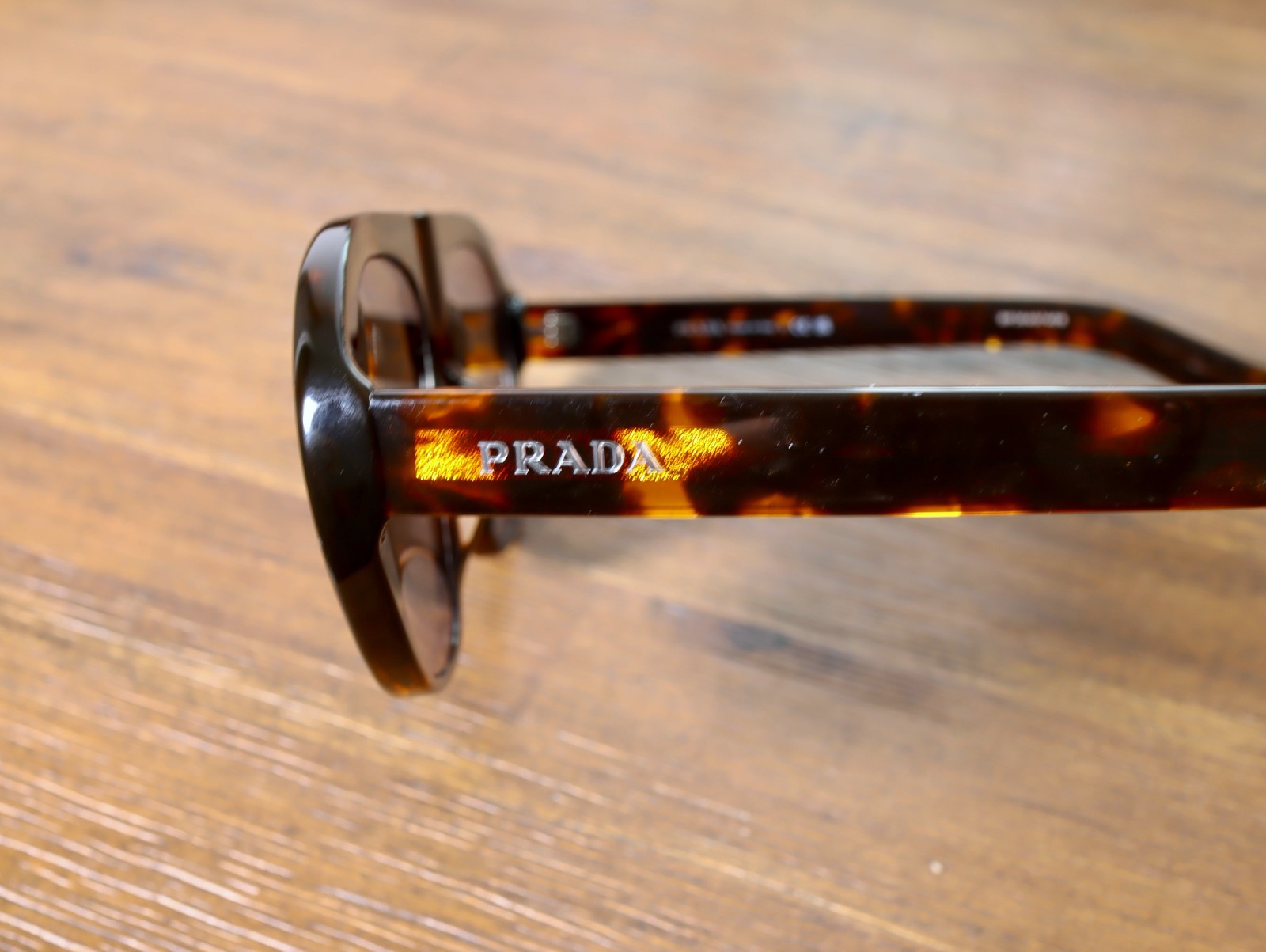Prada PR C05 57mm Aviator Sunglasses in Tortoise and Gray Lens